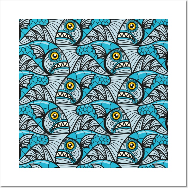 Escher Fish Pattern I Wall Art by Maxsomma